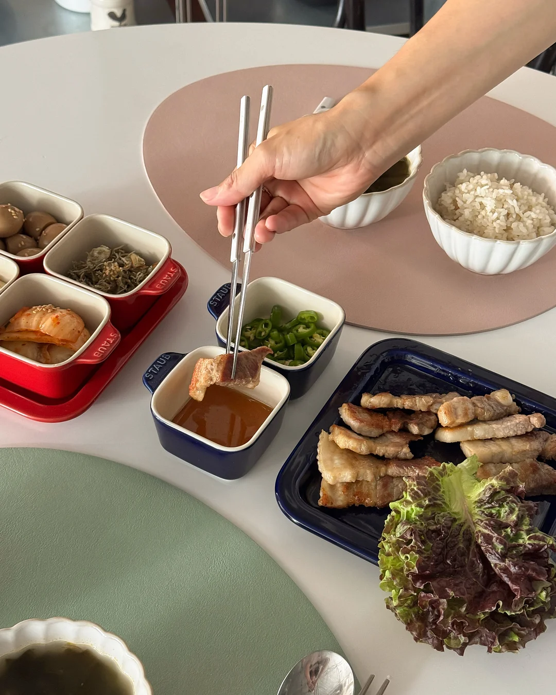 와이드 삼선 트레이닝 팬츠 6