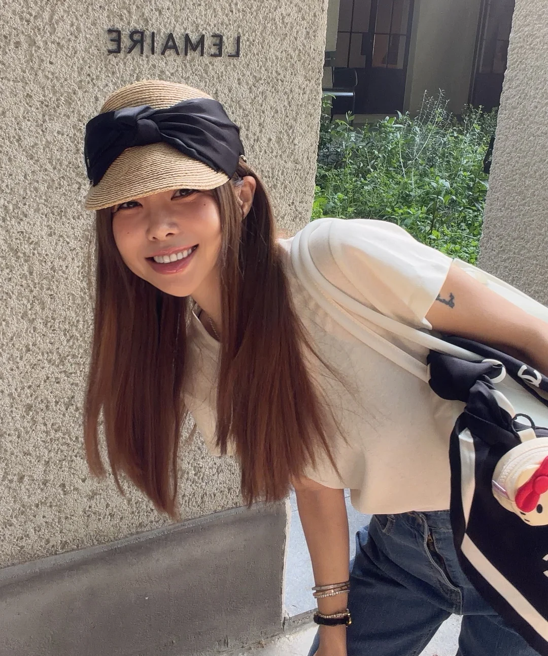 나염 비즈 레터링 티셔츠 3