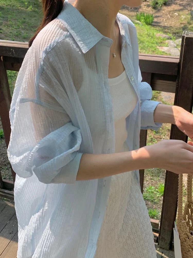 오브아 플리츠 핀턱 블라우스 6