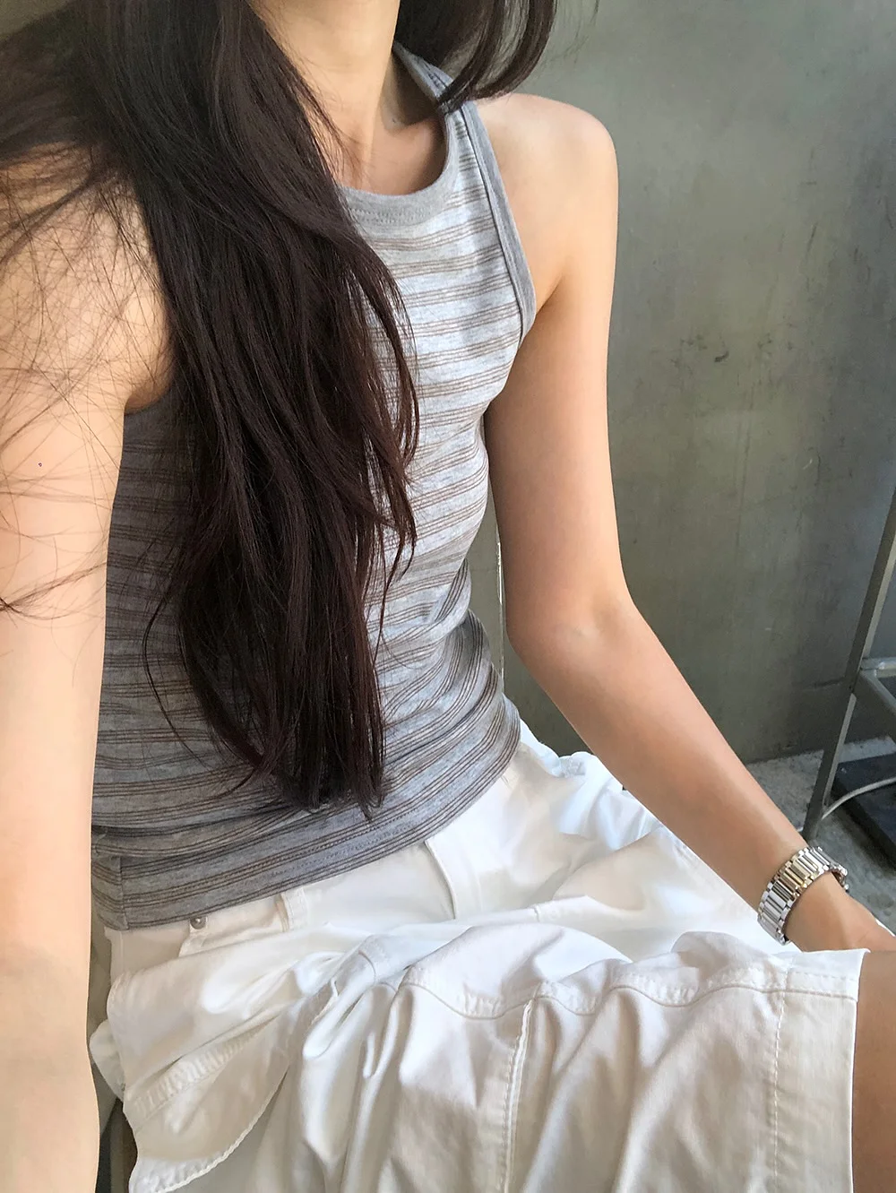 스투시 올드스쿨 그레이컬러 모션 스펠아웃로고 후드티 2