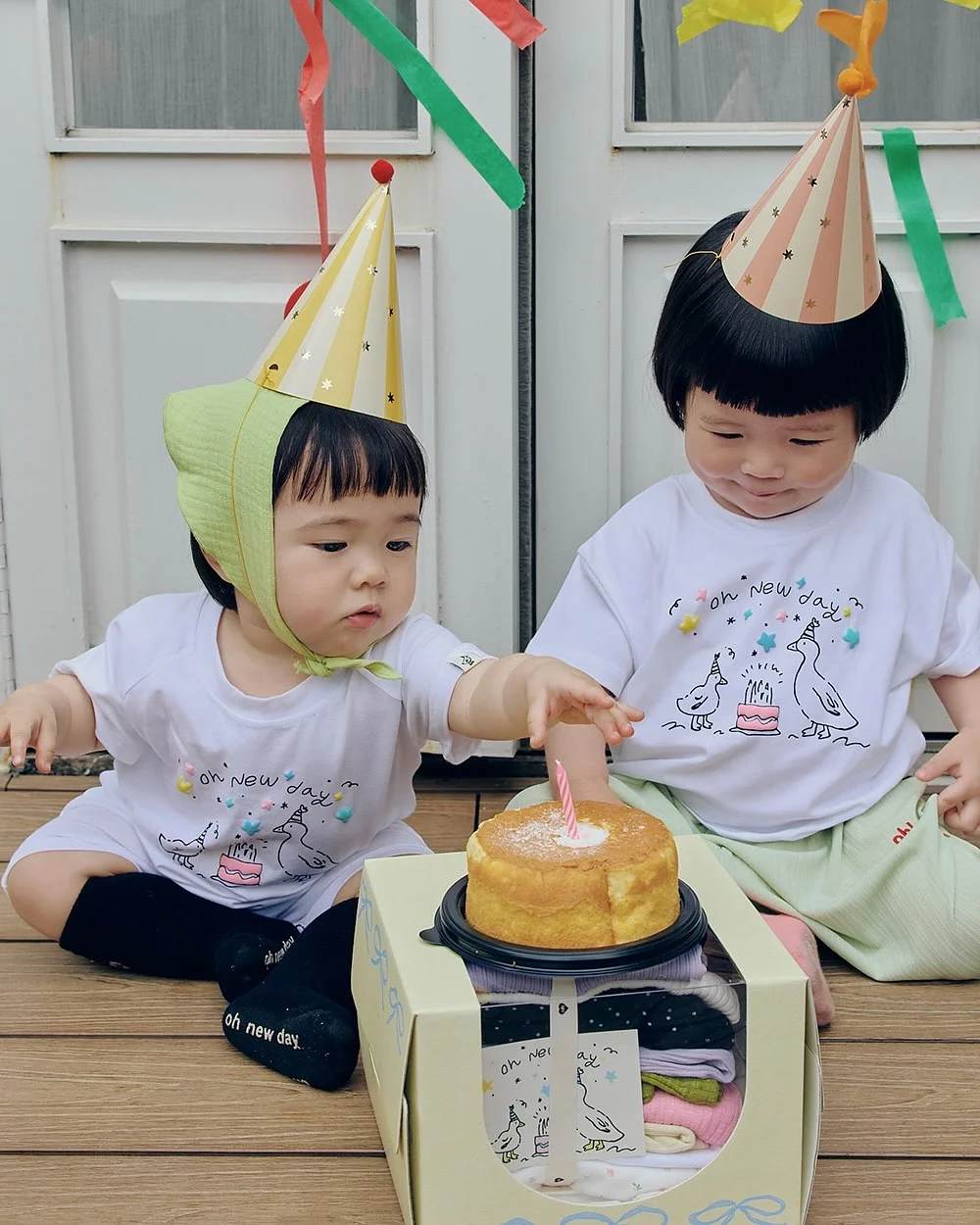 딸기꽃 민트 패턴 파우치 1