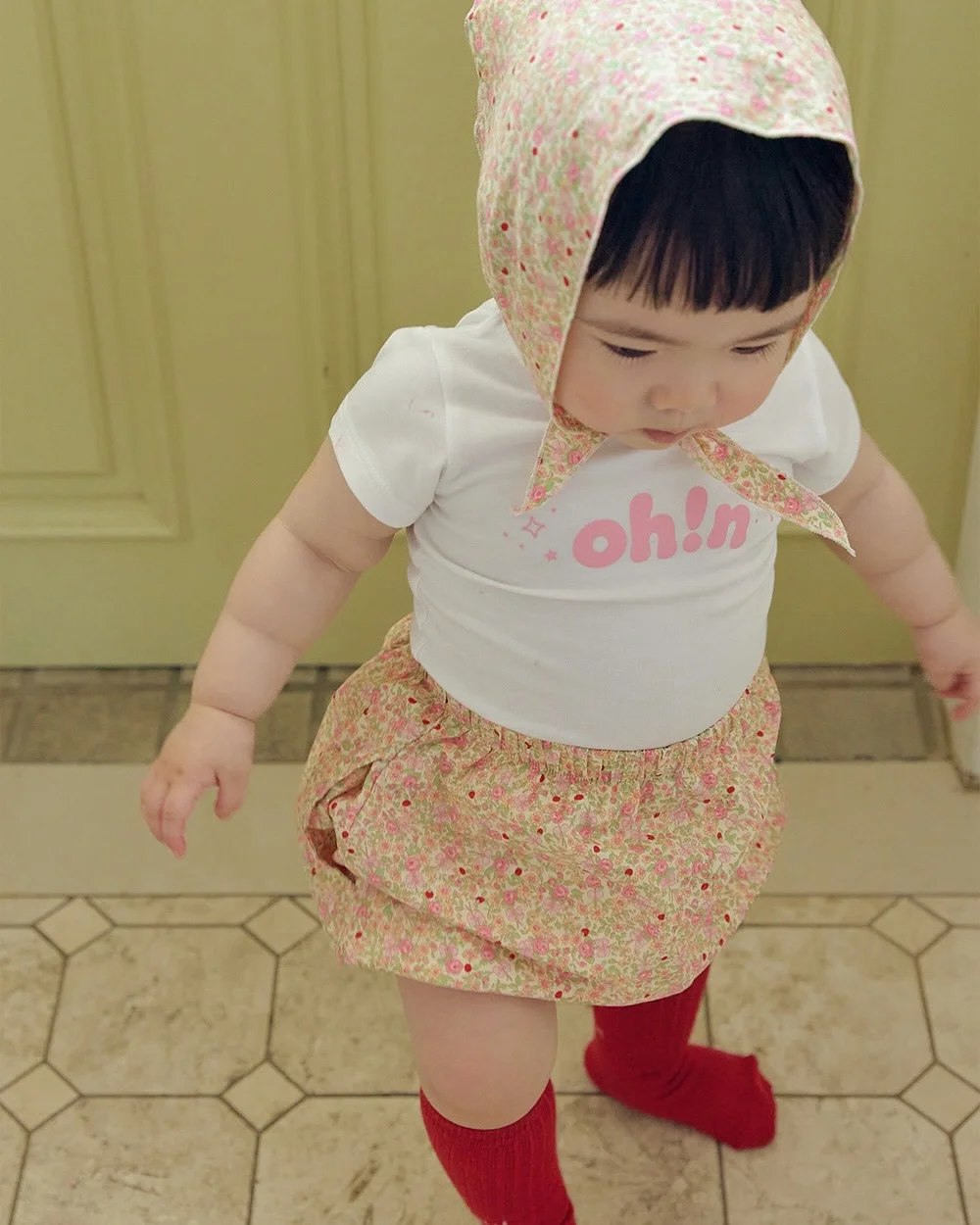 딸기꽃 민트 패턴 파우치 6