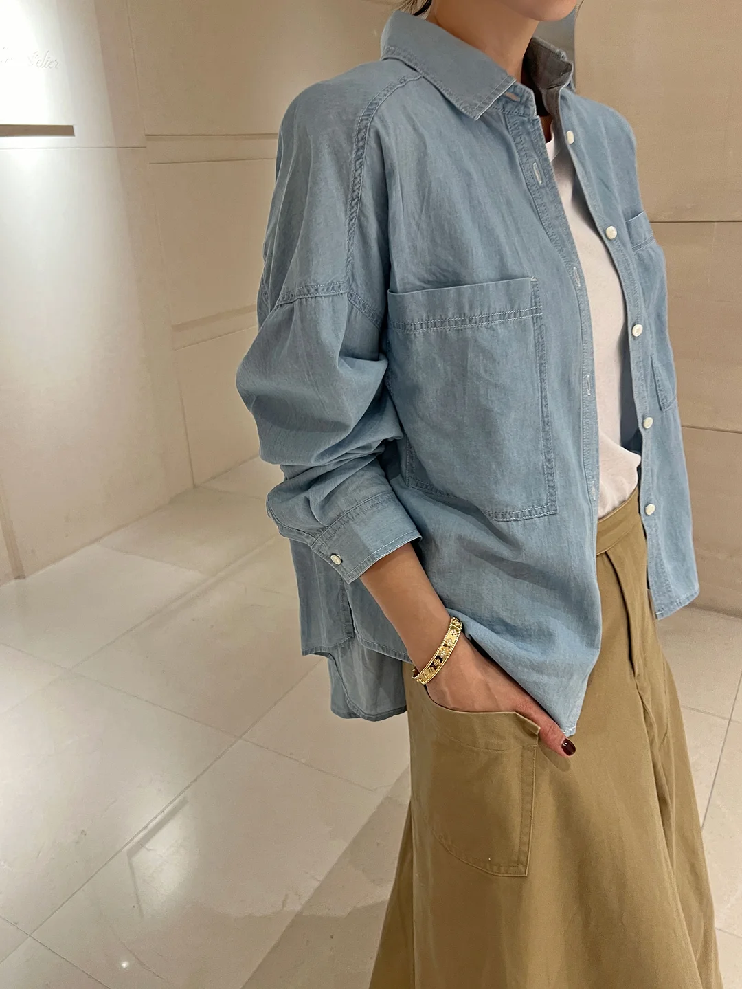 스티치 디테일 데님 상하셋업 15