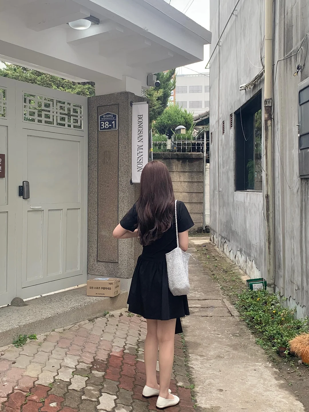 레이어드 리본 린넨 조끼 + 데님 반바지 세트 10