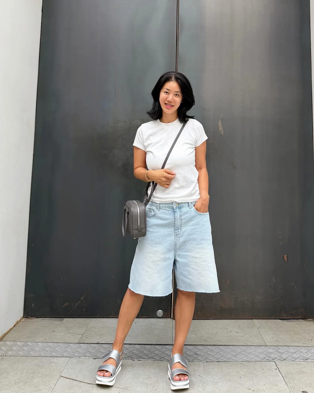 주름지 반팔 스카프 세트 2