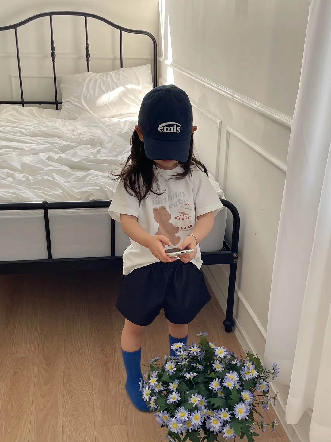 Aloha-Blue Flower Tee 2
