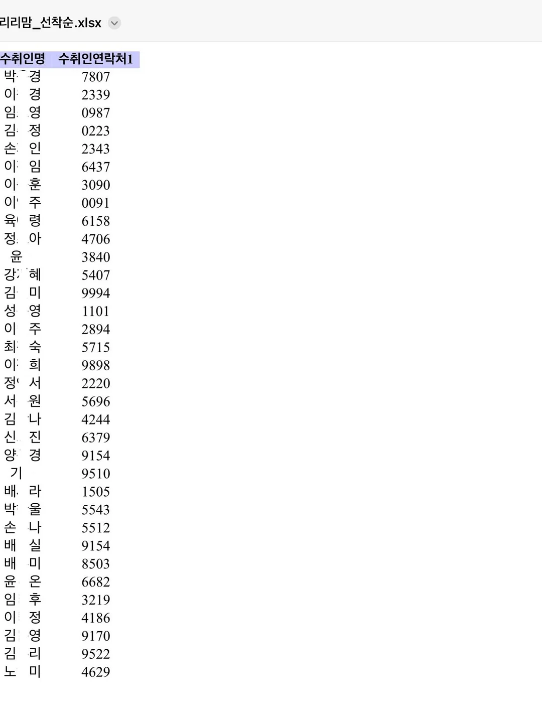 노탈리 4종 2