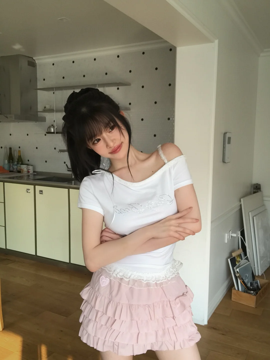 사틴레이스 스커트 6
