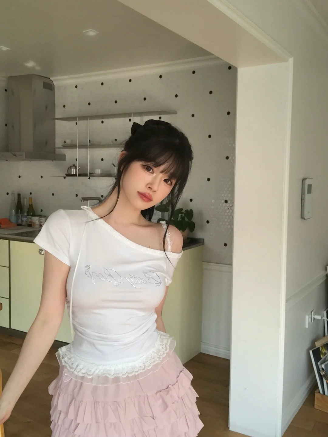 사틴레이스 스커트 7