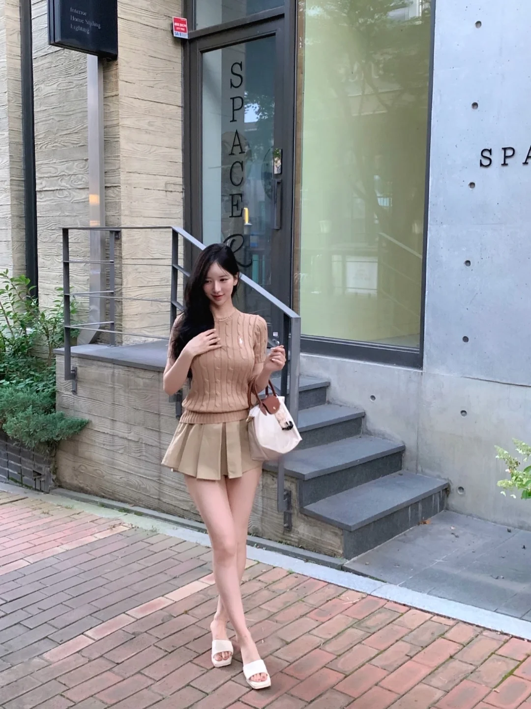 노프 메쉬 슬리브리스 드레스 10