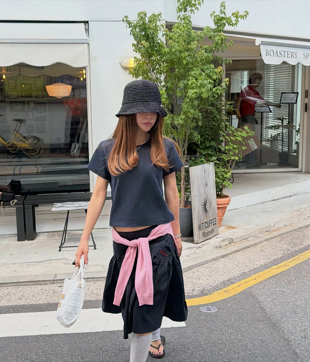 WHITE LINEN SKIRT 20