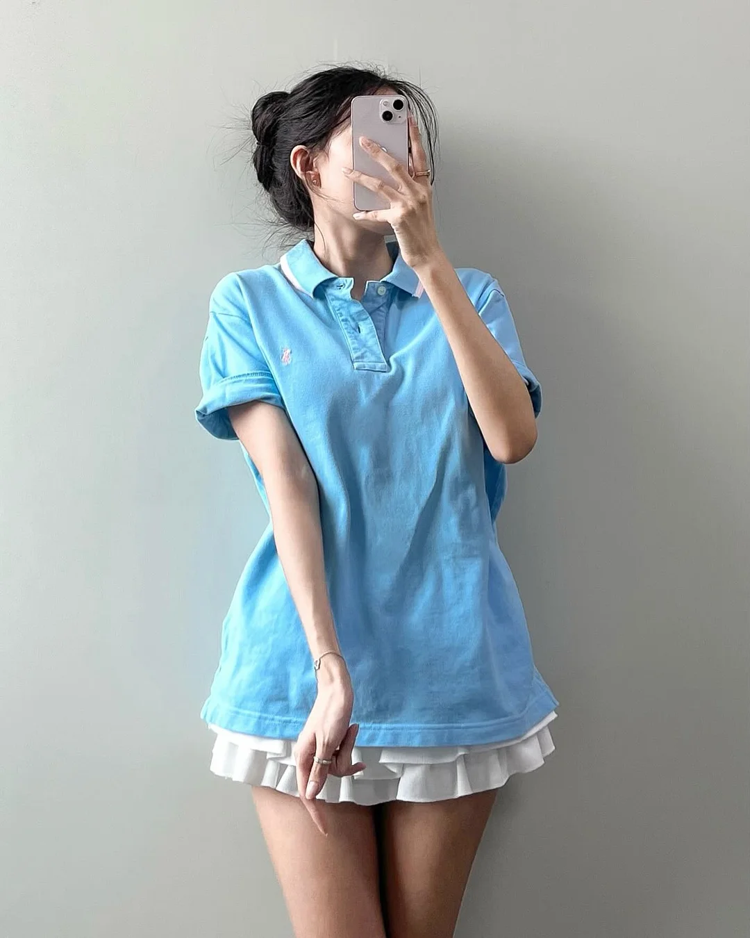 글로시 자켓 레이스 탑 3
