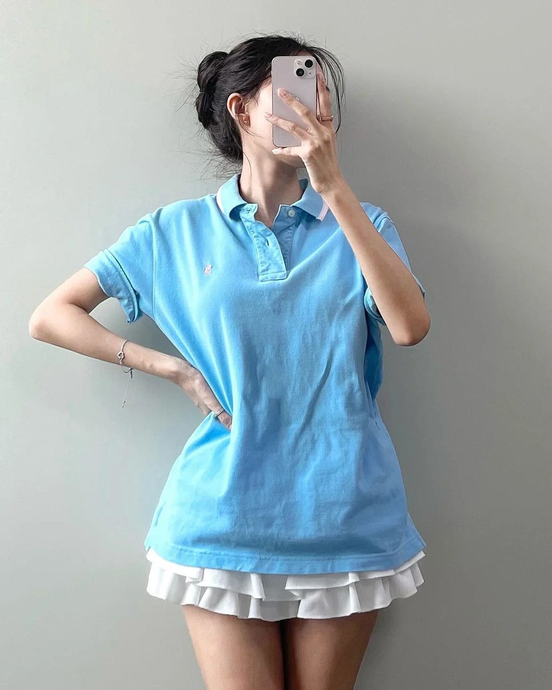 글로시 자켓 레이스 탑 4